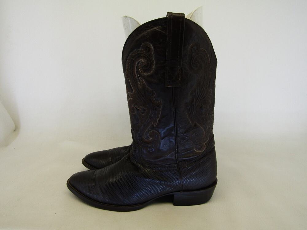 Circle G Mens Size 12 D Brown Leather Lizard Cowboy Western Boots
